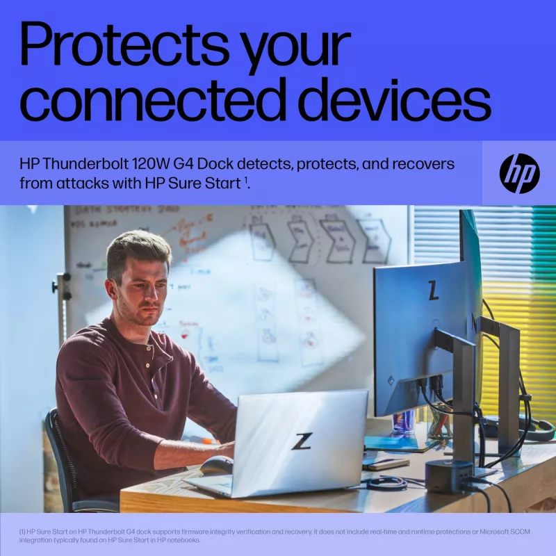 HP Thunderbolt Dock 120W G4, por cable, Thunderbolt 4, negro, Kensington, China, Tailandia, Taiwán, Business