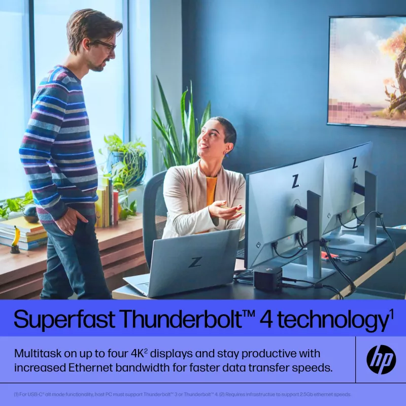 HP Thunderbolt Dock 120W G4, por cable, Thunderbolt 4, negro, Kensington, China, Tailandia, Taiwán, Business