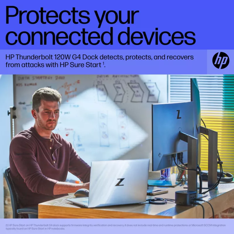 HP Thunderbolt Dock 120W G4, por cable, Thunderbolt 4, negro, Kensington, China, Tailandia, Taiwán, Business