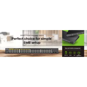 Zyxel GS1900-48-EU0102F Switch de red L2 Gigabit Ethernet (10/100/1000) negro