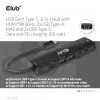 CLUB3D USB Gen1 Type-C, Hub 6 en 1 con HDMI 8K30Hz, 2xUSB Type-A, RJ45 y 2xUSB Type-C, Datos y carga PD 100 vatios