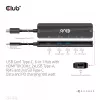 CLUB3D USB Gen1 Type-C, Hub 6 en 1 con HDMI 8K30Hz, 2xUSB Type-A, RJ45 y 2xUSB Type-C, Datos y carga PD 100 vatios