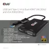 CLUB3D USB Gen1 Type-C/-A a Dual HDMI (4K/30Hz) / VGA (1080/60Hz)