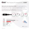 CLUB3D USB4 Gen2x2 Cable Type-C bidireccional 4K60Hz, Datos 20Gbps, PD 240W(48V/5A) EPR M/M 2m