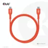Cable USB-C a USB-C bidireccional CLUB3D CAC-1573, USB4 Gen 2x2, 2 m, Rojo, PD hasta 240 W