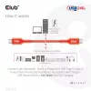 Cable USB-C a USB-C bidireccional CLUB3D CAC-1573, USB4 Gen 2x2, 2 m, Rojo, PD hasta 240 W