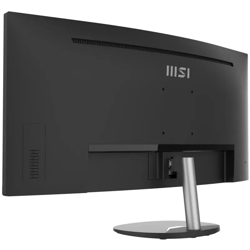 MSI Pro MP341CQ Monitor curvo 34 inch, 1500R, UWQHD (3440 x 1440), 21:9, 100Hz, VA, 4ms, HDMI, VGA, Altavoces integrados, Antirreflejo, Sin parpadeo, Baja luz azul, Certificado TÜV, VESA, Kensington, Negro