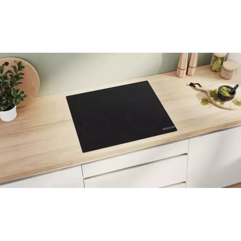 Bosch Serie 4 PKE611BA2E Placa de cocina Negra Integrable 60 cm Placa vitrocerámica 4 zonas