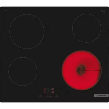 Bosch Serie 4 PKE611BA2E Placa de cocina Negra Integrable 60 cm Placa vitrocerámica 4 zonas