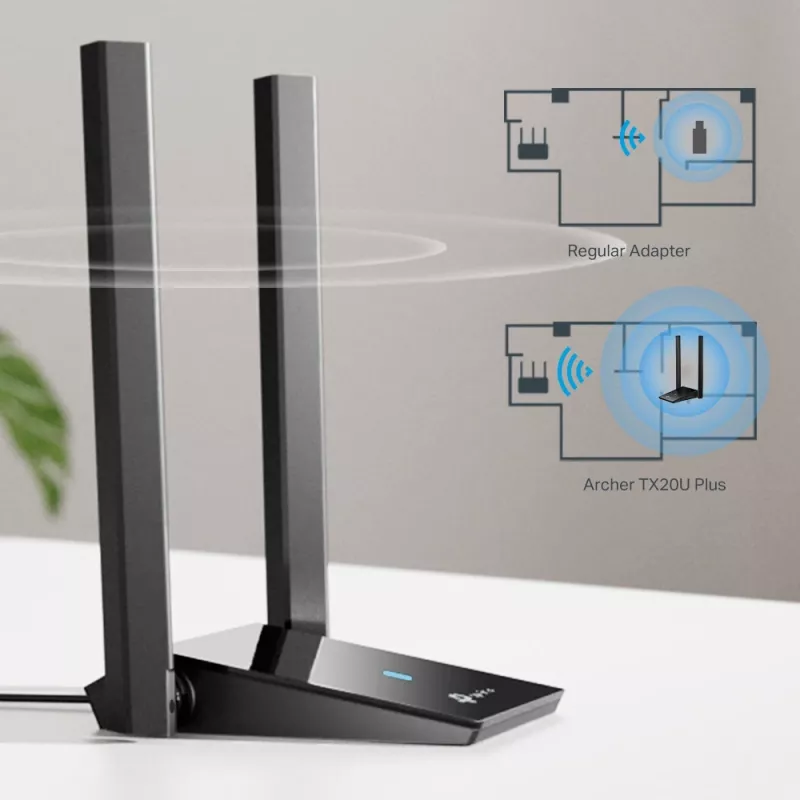 Adaptador inalámbrico TP-Link AX1800 Dual Antennas 2,4 GHz 5 GHz Wi-Fi 6