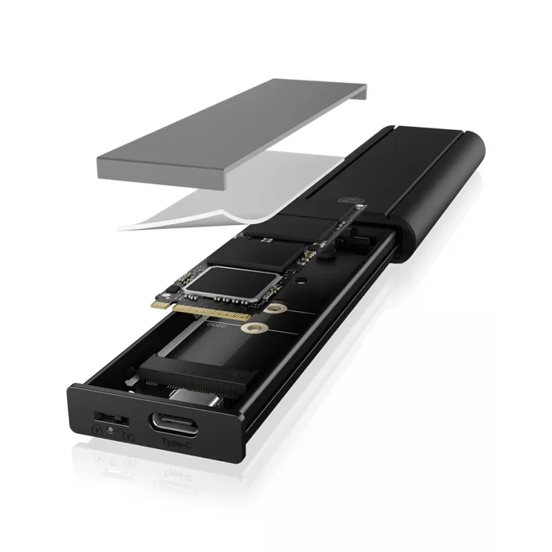 ICY Karton IB-1807MT-C31 Carcasa SSD Negra M.2
