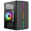 Caja Aerocool Evo Mini RGB Micro ATX Mini Torre, negra, con ventana
