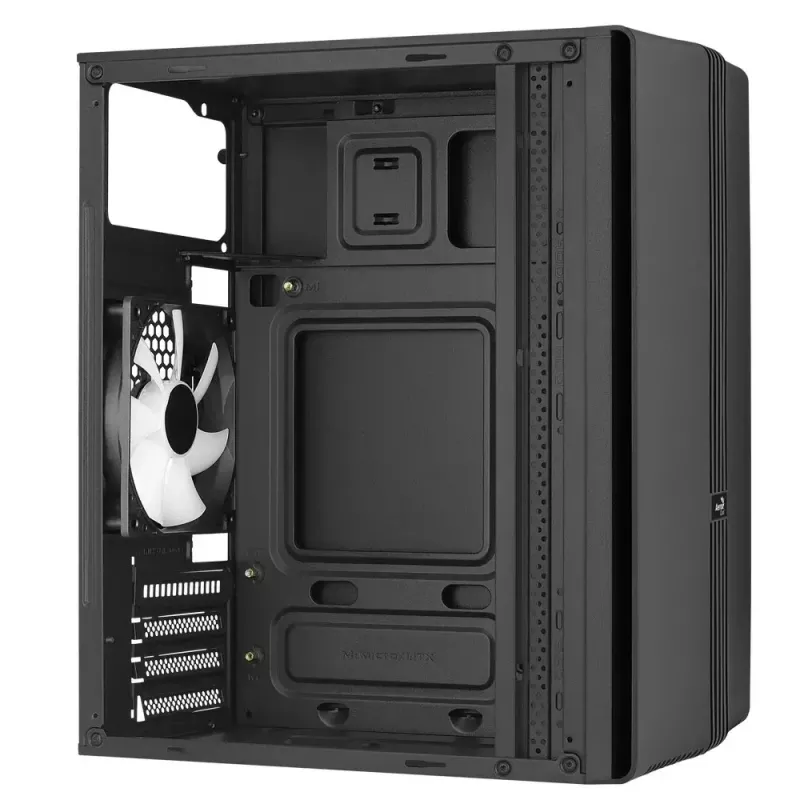Caja Aerocool Evo Mini RGB Micro ATX Mini Torre, negra, con ventana
