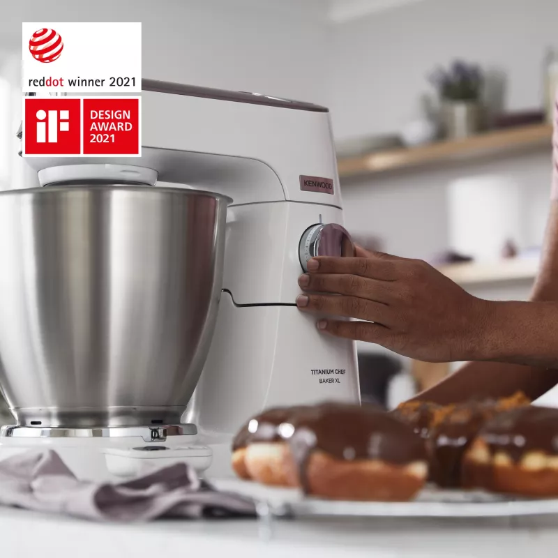 Kenwood Titanium Chef Baker XL Robot de cocina 1200 W 7 L Blanco con báscula integrada