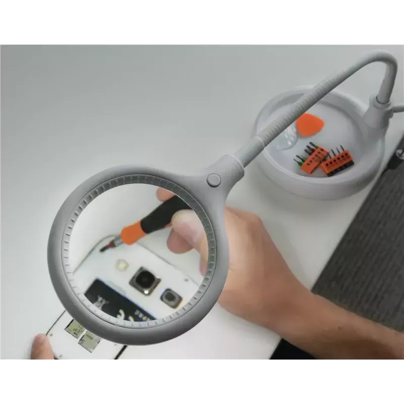 Goobay Lámpara de aumento LED con base y pinza 6 W Aumento 1.75x