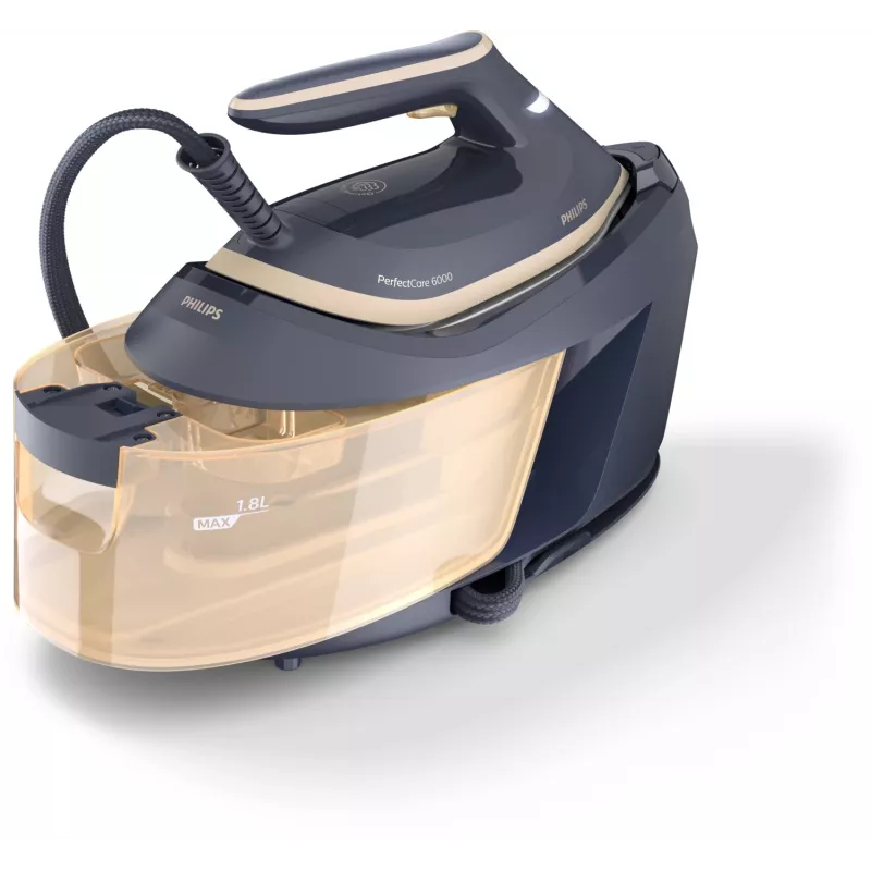 Philips PerfectCare 6000 Series PSG6066/20 centro de planchado, 2400 W, 8 bar, golpe de vapor de 600 g/min, depósito de 1,8 l, suela SteamGlide Advanced, negro/marrón