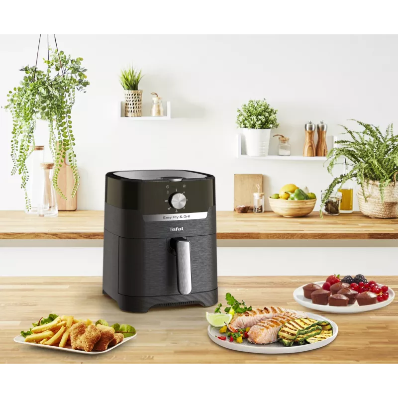 Tefal Easy Fry & Grill EY5018 Individual 4.2 L De pie 1550 W Freidora de aire Negro
