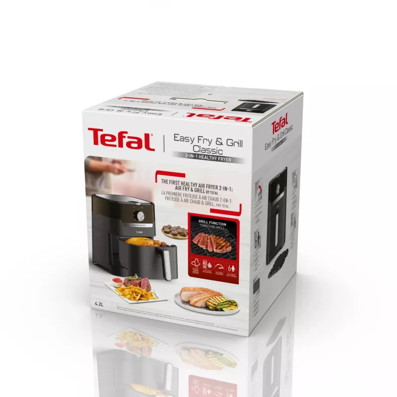 Tefal Easy Fry & Grill EY5018 Individual 4.2 L De pie 1550 W Freidora de aire Negro