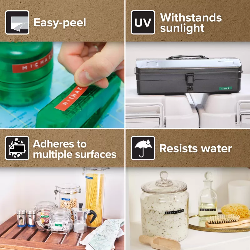 DYMO Omega Impresora de etiquetas en relieve | Pequeña impresora de etiquetas con rueda giratoria y diseño ergonómico | Para casa, bricolaje y manualidades (£/€ÄÖ & Ü)