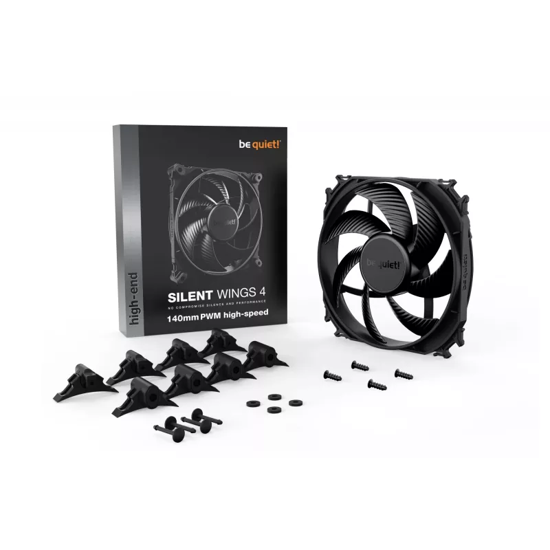 be quiet SILENT WINGS 4 | Ventilador para carcasa de PC 140mm PWM High-Speed 14 cm Negro 1 ud.