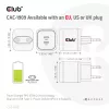 CLUB3D Cargador de viaje PPS 45W tecnología GAN, Dual-Port USB Type-C, soporte Power Delivery (PD) 3.0