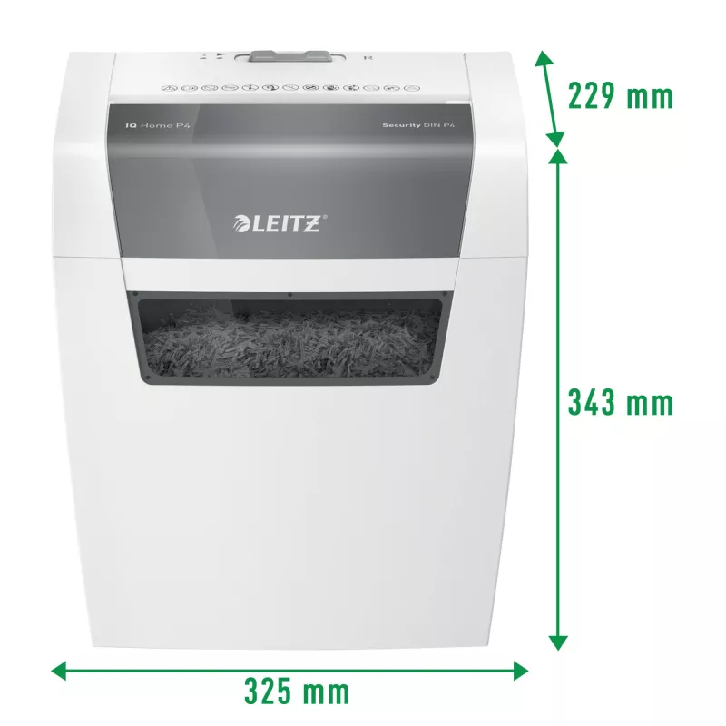 Leitz 80340000 Destructora de documentos, corte en partículas, 70 dB, 22 cm, blanco