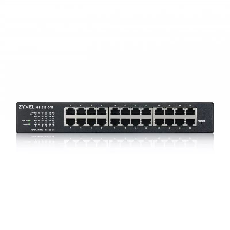 Switch Gestionado Zyxel GS1915-24E L2 Gigabit Ethernet 24 Puertos 1U Negro