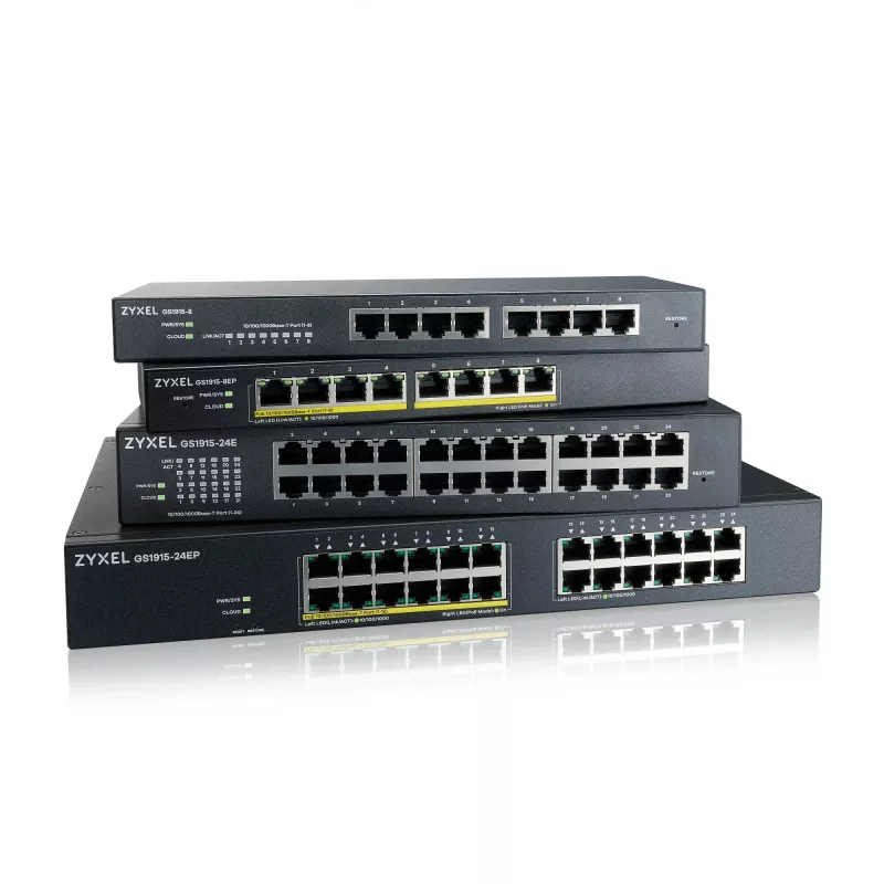 Switch Gestionado Zyxel GS1915-24E L2 Gigabit Ethernet 24 Puertos 1U Negro