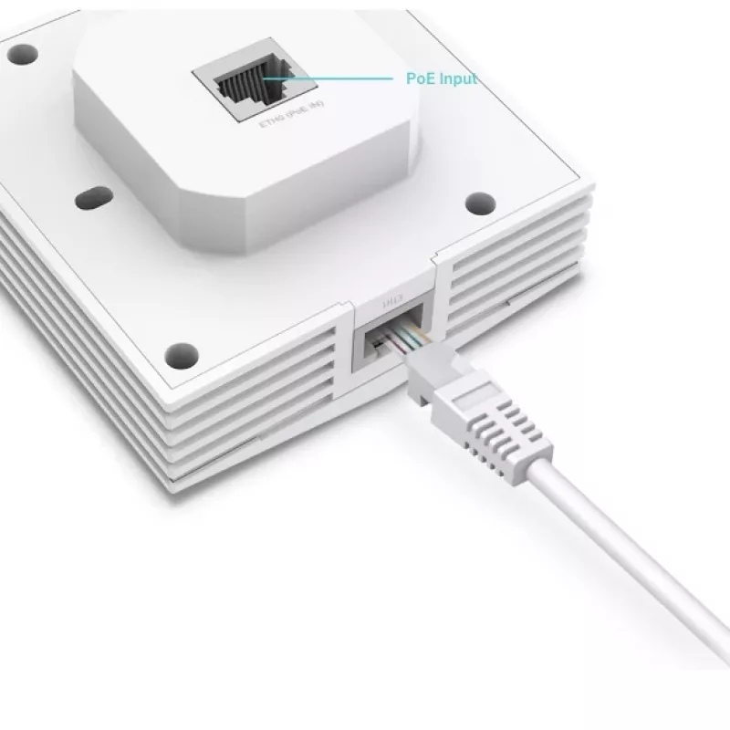 TP-Link Omada AX3000 Punto de acceso Wall Plate WiFi 6, 2,4 GHz, 5 GHz, 3000 Mbit/s, SNMP, SSH, WPA-Enterprise, WPA2-Enterprise, 10,100,1000 Mbit/s