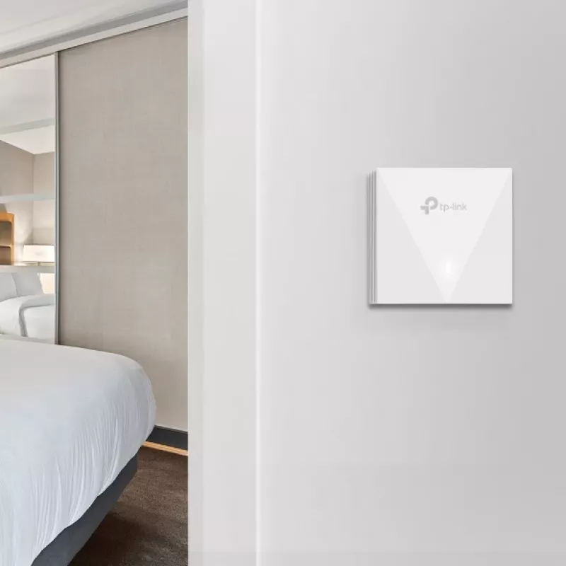 TP-Link Omada AX3000 Punto de acceso Wall Plate WiFi 6, 2,4 GHz, 5 GHz, 3000 Mbit/s, SNMP, SSH, WPA-Enterprise, WPA2-Enterprise, 10,100,1000 Mbit/s