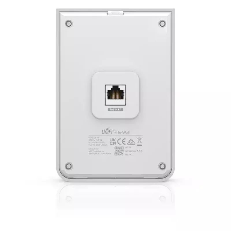 Punto de acceso UBIQUITI Unifi 6 In-Wall U6-IW — Dualband 2,4/5 GHz, 4800 Mbit/s, 5x RJ-45, PoE, blanco