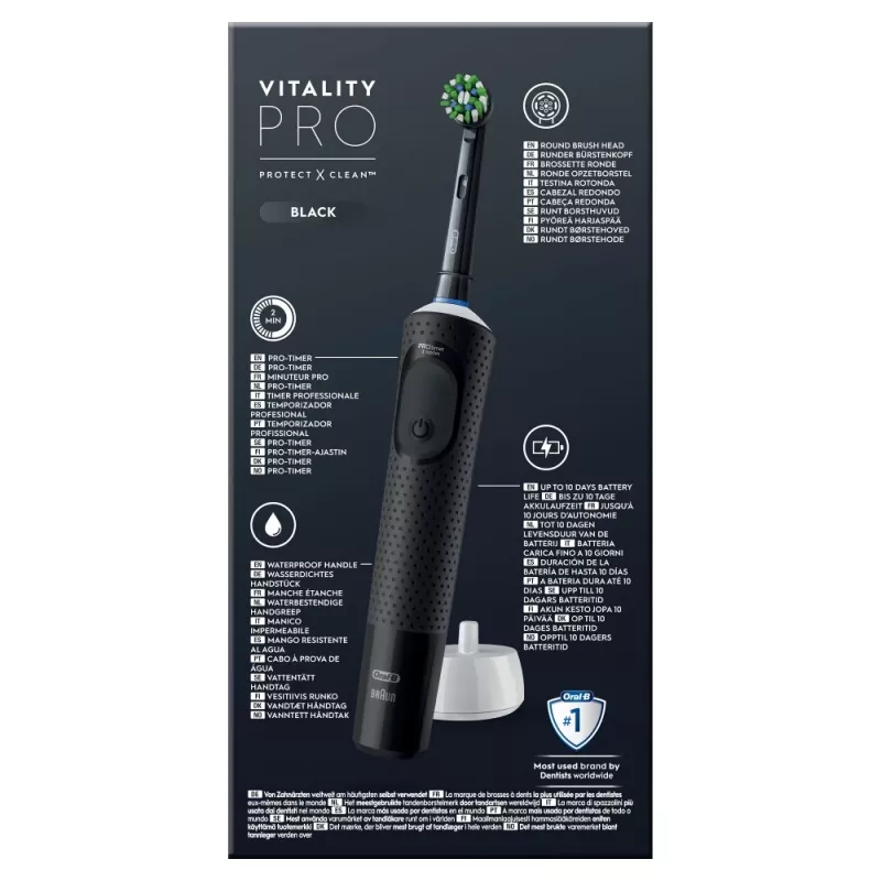 Oral-B Vitality Pro Cepillo de dientes rotatorio para adultos negro
