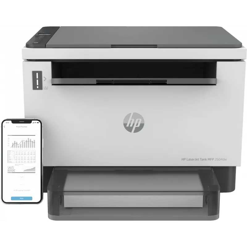 HP LaserJet Tank MFP 2604dw Impresora, láser, impresión mono, 600 x 600 DPI, A4, impresión directa, gris