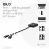 CLUB3D Adaptador activo HDMI + Micro USB a DisplayPort™ 4K120Hz o 8K30Hz M/H