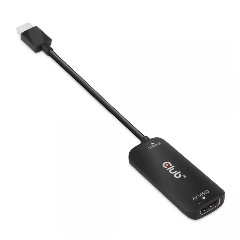 CLUB3D Adaptador activo HDMI + Micro USB a DisplayPort™ 4K120Hz o 8K30Hz M/H