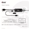CLUB3D Adaptador activo HDMI + Micro USB a DisplayPort™ 4K120Hz o 8K30Hz M/H