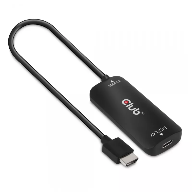 CLUB3D Adaptador activo HDMI + Micro USB a USB Type-C 4K120Hz o 8K30Hz M/H