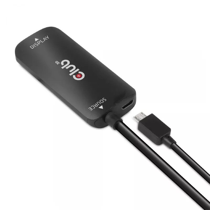 CLUB3D Adaptador activo HDMI + Micro USB a USB Type-C 4K120Hz o 8K30Hz M/H
