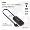 CLUB3D Adaptador activo HDMI + Micro USB a USB Type-C 4K120Hz o 8K30Hz M/H