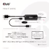 CLUB3D Adaptador activo HDMI + Micro USB a USB Type-C 4K120Hz o 8K30Hz M/H
