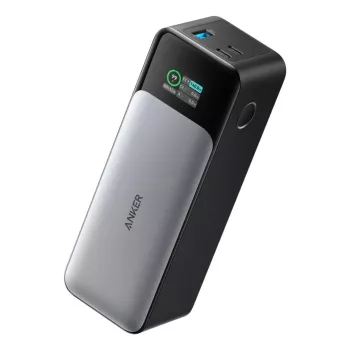 Cargador portátil Anker 737 (A1289011) – 24000 mAh, 140 W, 2× USB-C + 1× USB-A, plata/negro