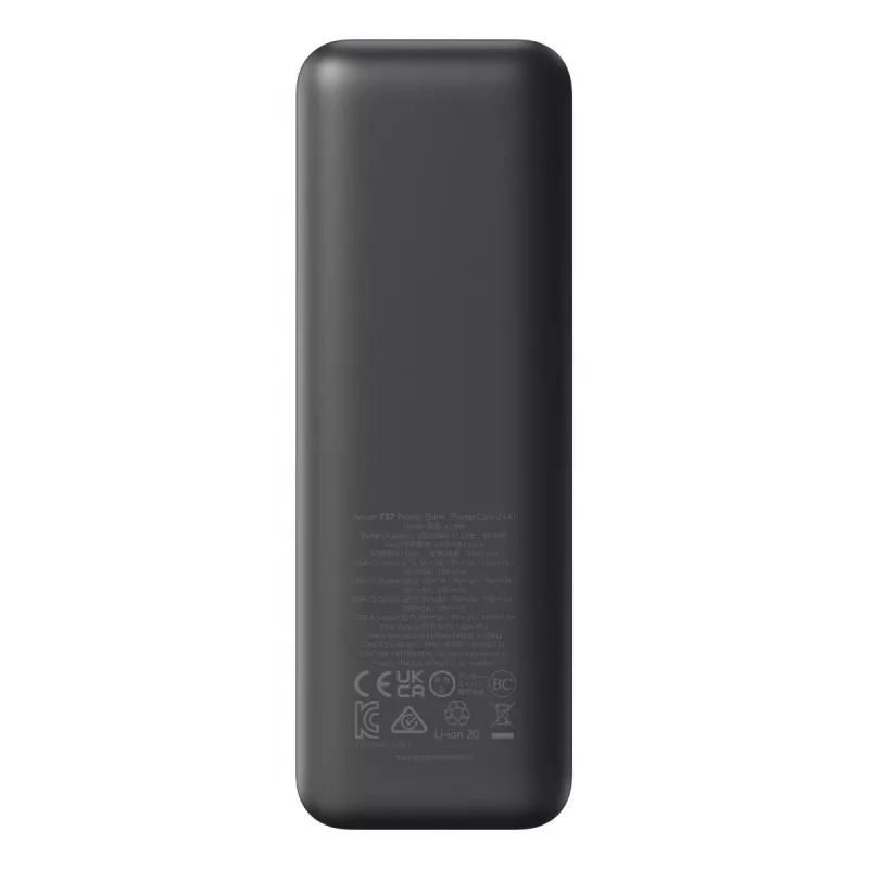 Cargador portátil Anker 737 (A1289011) – 24000 mAh, 140 W, 2× USB-C + 1× USB-A, plata/negro