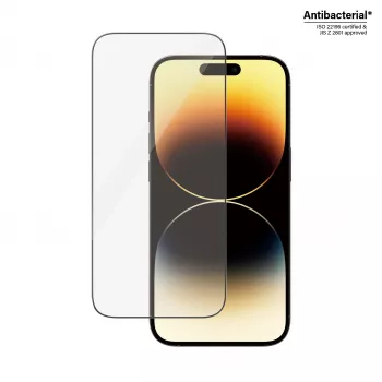 PanzerGlass Protector de pantalla para Apple iPhone 14 Pro Ultra-Wide Fit EasyAligner resistente a arañazos resistente a golpes