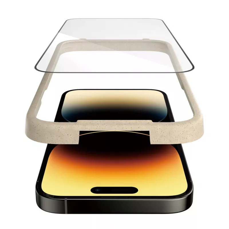 PanzerGlass Protector de pantalla para Apple iPhone 14 Pro Ultra-Wide Fit EasyAligner resistente a arañazos resistente a golpes