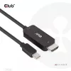CLUB3D Cable MiniDisplayPort 1.4 a HDMI 4K120Hz o 8K60Hz HDR10+ M/M 1,8m / 6ft
