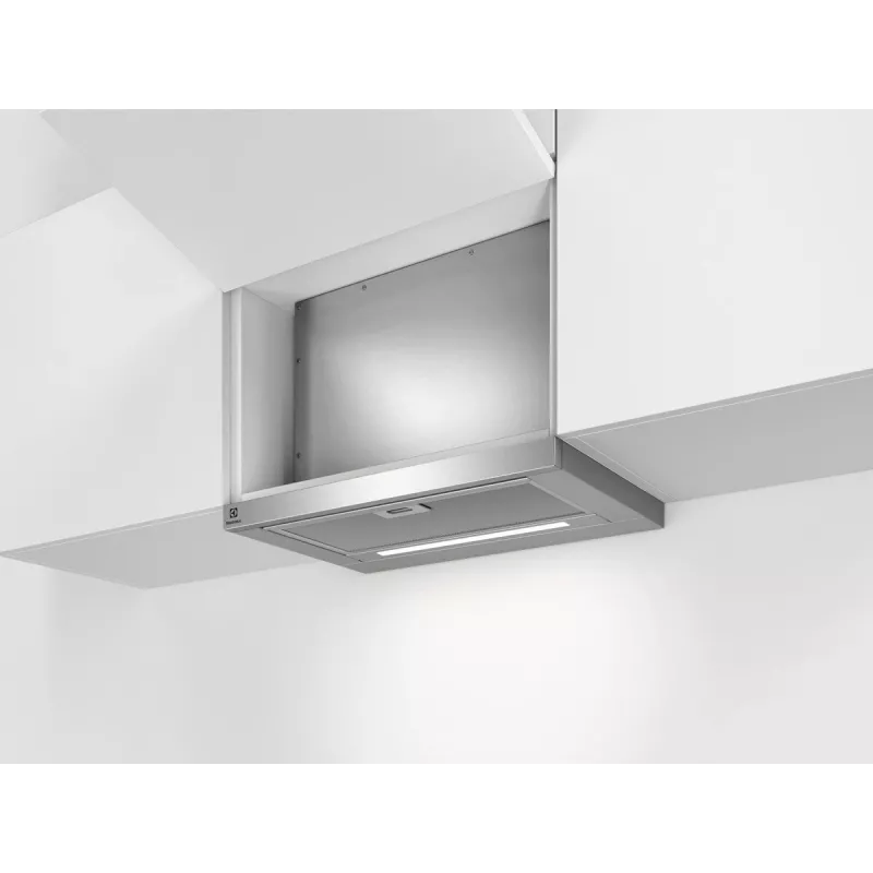 Campana extractora de integración Electrolux LFP616X, ancho 598 mm, 600 m³/h, gris, filtro antigrasa, 68 dB