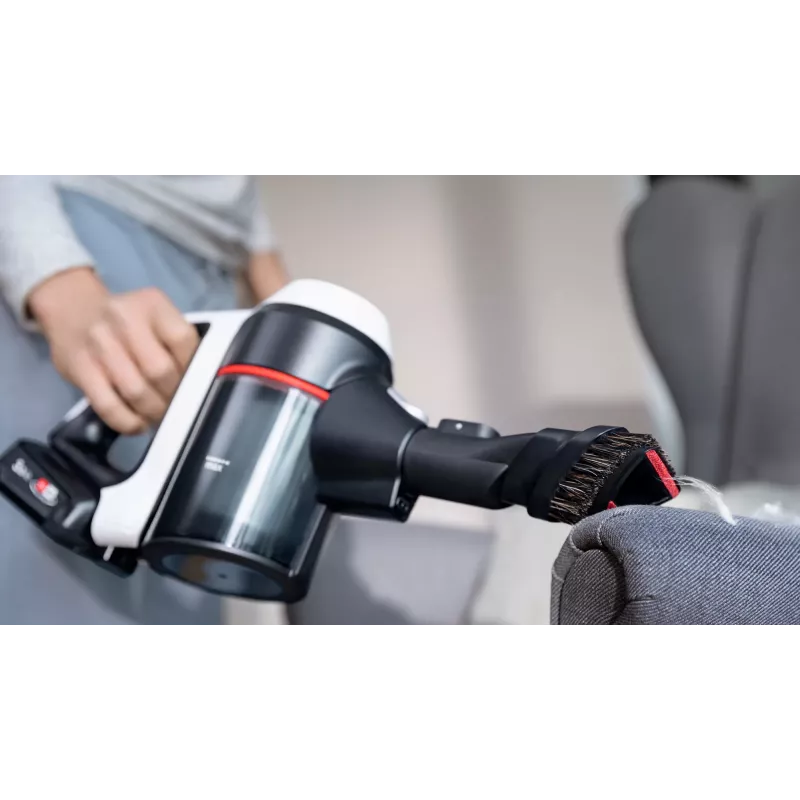 Aspirador de batería Bosch BCS711XXL con cepillo eléctrico, limpieza en seco, sin bolsa, 0,3 l, blanco, 3 Ah