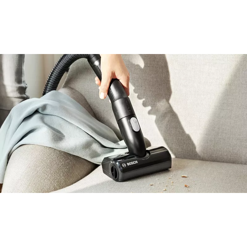 Aspirador de batería Bosch BCS711XXL con cepillo eléctrico, limpieza en seco, sin bolsa, 0,3 l, blanco, 3 Ah