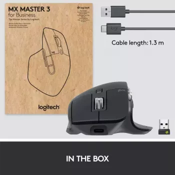 LOGITECH MX Master 3S for Business – Ratón Bluetooth inalámbrico – Grafito