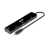 CLUB3D USB4™ Gen3x2 Type-C, hub 6 en 1 con HDMI™ 8K60Hz o 4K120Hz, 2xUSB Type-A(10G), Ethernet RJ45(2.5G) y 2xUSB Type-C, 1x Data(10G) y 1xPD3.0 carga 100 W
